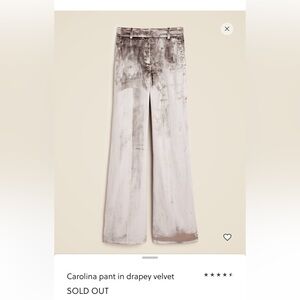 Velvet Drapey Pants in Gray and Cream size 6 like new